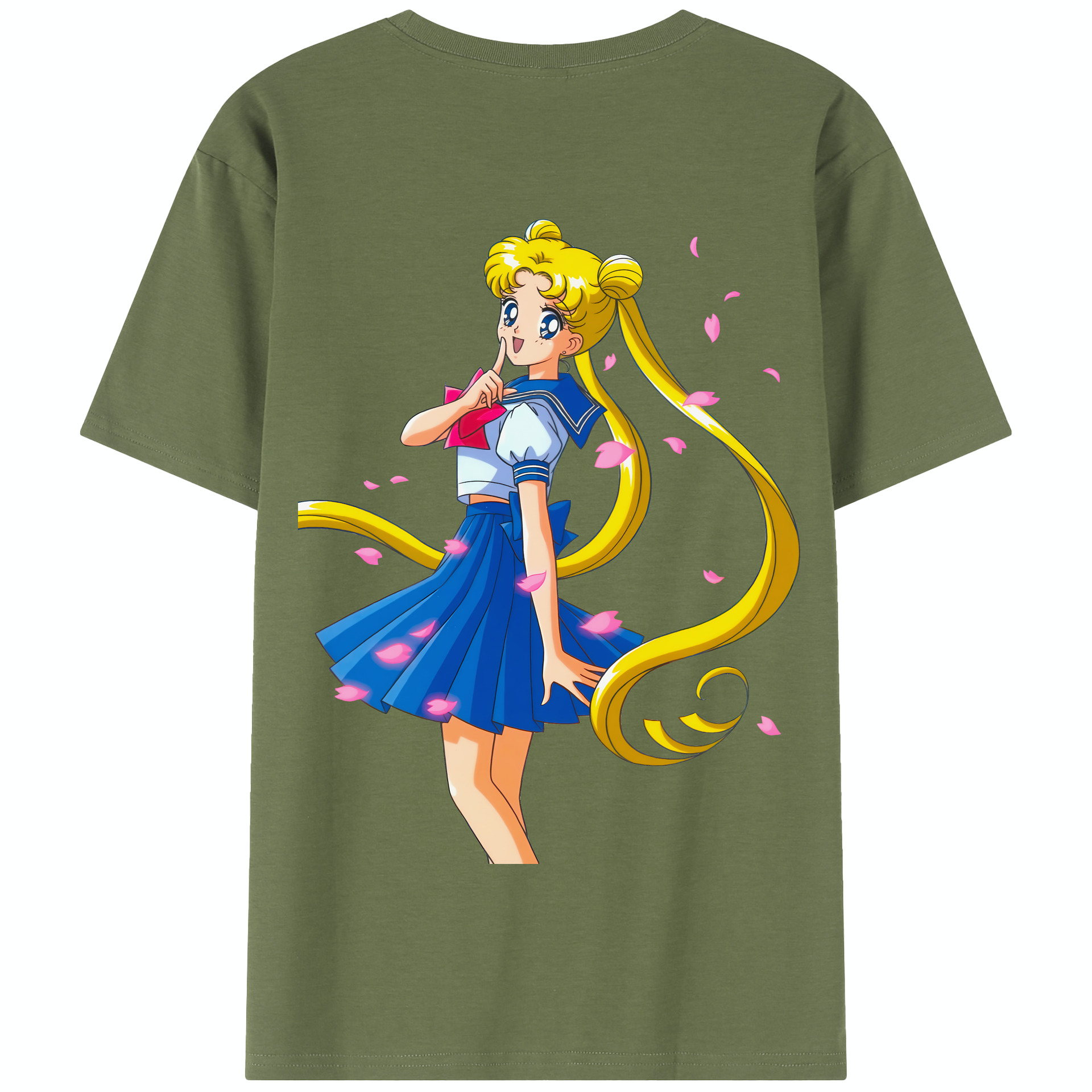 （画像用） 美少女戦士セーラームーン 愛野 美奈子 あいの みなこ Sailor Moon Aino Minako 綿100％半袖Tシャツ（背面プリント）